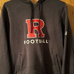 Adidas Men's Black and Red Football Hoodie